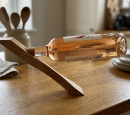 Pilier d’ivresse – Porte-bouteille en chêne massif – Support bouteille original – Tonnellerie Manceau