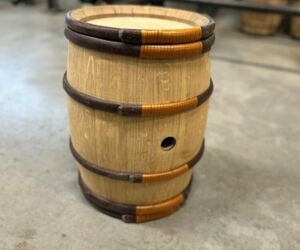 Fût décoratif en bois fabriqué sur mesure pour projets de scénographie